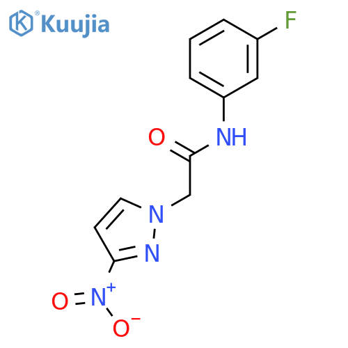 1H-PYRAZOLE-1-ACETAMIDE, N-(3-FLUOROPHENYL)-3-NITRO- structure