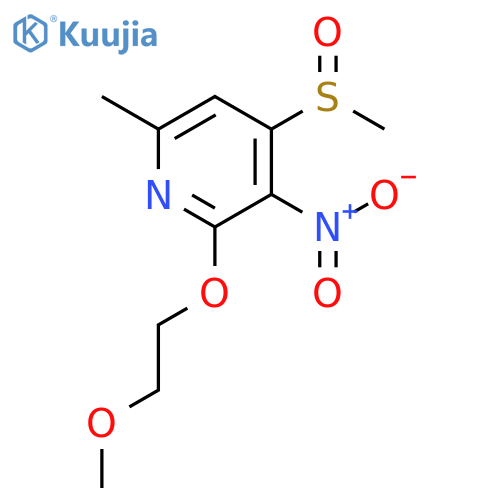 Pyridine, 2-(2-methoxyethoxy)-6-methyl-4-(methylsulfinyl)-3-nitro- structure