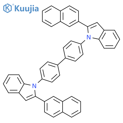 1,1'-([1,1'-Biphenyl]-4,4'-diyl)bis[2-(naphthalen-2-yl)-1H-indole] structure