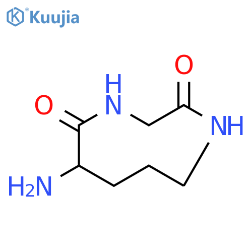 1H-1,4-DIAZONINE-2,5-DIONE, 6-AMINOHEXAHYDRO-, (-)- structure
