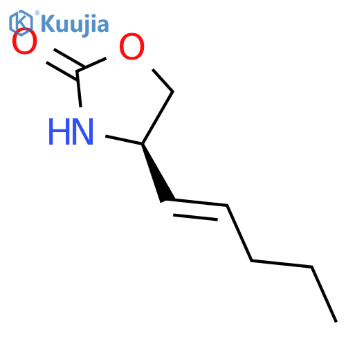 2-OXAZOLIDINONE, 4-(1-PENTENYL)-, (4R)- structure