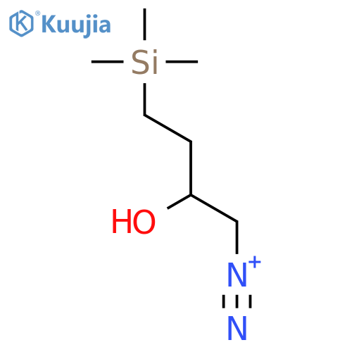 2-Hydroxy-4-(trimethylsilyl)butane-1-diazonium structure