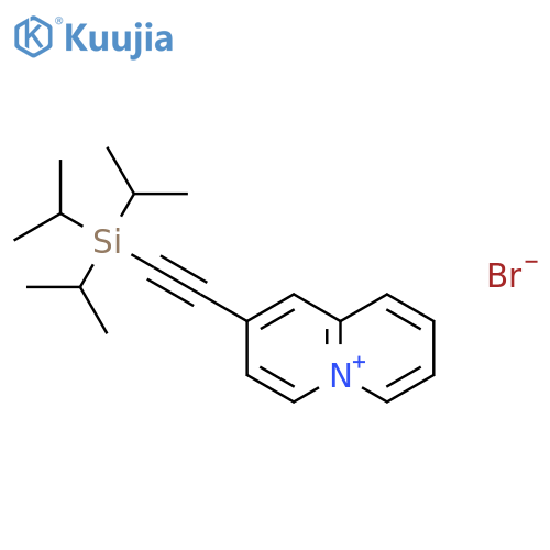 Quinolizinium, 2-[[tris(1-methylethyl)silyl]ethynyl]-, bromide structure