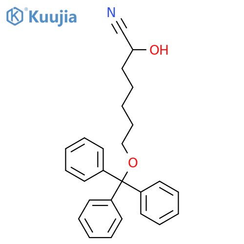 HEPTANENITRILE, 2-HYDROXY-7-(TRIPHENYLMETHOXY)- structure