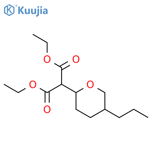 PROPANEDIOIC ACID, (TETRAHYDRO-5-PROPYL-2H-PYRAN-2-YL)-, DIETHYL ESTER structure