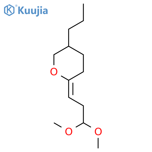 2H-Pyran, 2-(3,3-dimethoxypropylidene)tetrahydro-5-propyl- structure