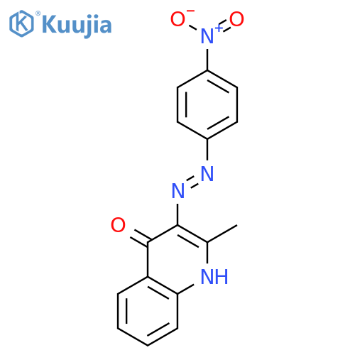 4(1H)-QUINOLINONE, 2-METHYL-3-[(4-NITROPHENYL)AZO]- structure