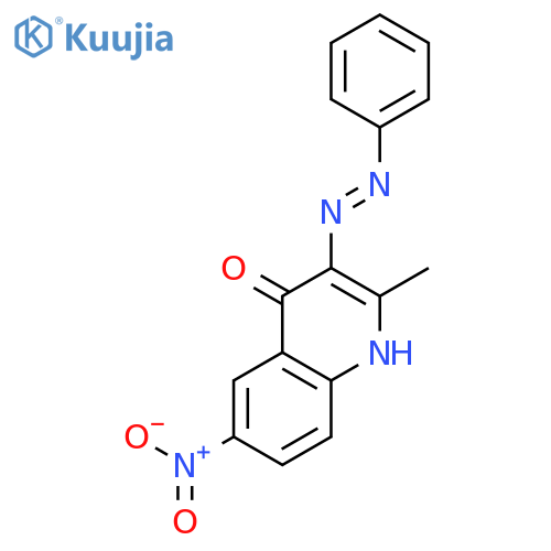 4(1H)-Quinolinone, 2-methyl-6-nitro-3-(phenylazo)- structure