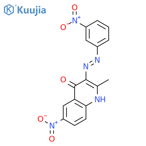 4(1H)-QUINOLINONE, 2-METHYL-6-NITRO-3-[(3-NITROPHENYL)AZO]- structure