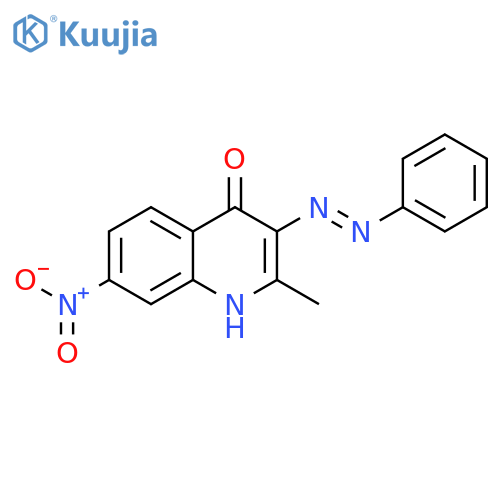 4(1H)-QUINOLINONE, 2-METHYL-7-NITRO-3-(PHENYLAZO)- structure