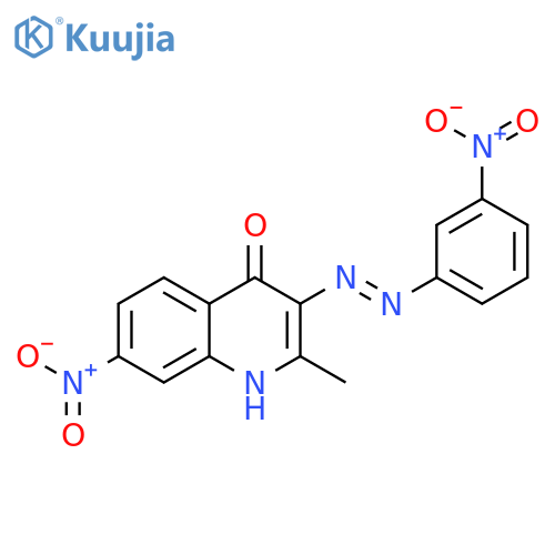 4(1H)-Quinolinone, 2-methyl-7-nitro-3-[(3-nitrophenyl)azo]- structure
