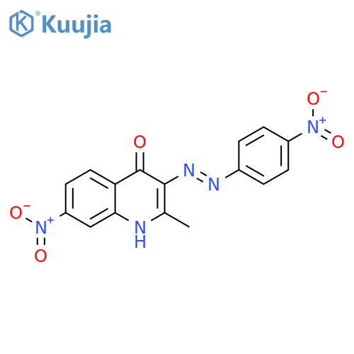 4(1H)-QUINOLINONE, 2-METHYL-7-NITRO-3-[(4-NITROPHENYL)AZO]- structure