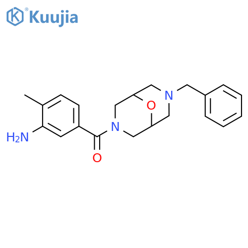 9-Oxa-3,7-diazabicyclo[3.3.1]nonane,3-(3-amino-4-methylbenzoyl)-7-(phenylmethyl)- structure