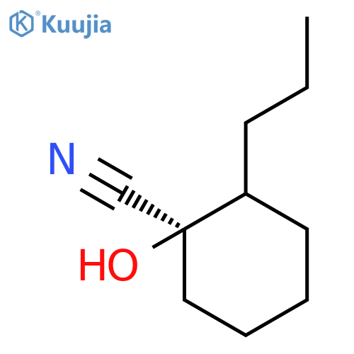 Cyclohexanecarbonitrile, 1-hydroxy-2-propyl-, (1R)- structure