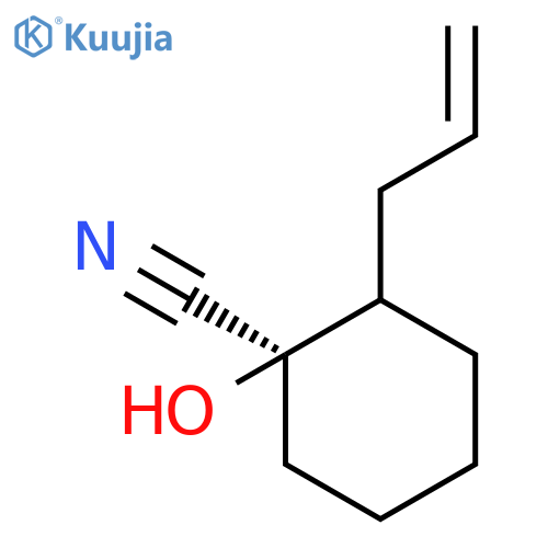 CYCLOHEXANECARBONITRILE, 1-HYDROXY-2-(2-PROPENYL)-, (1R)- structure