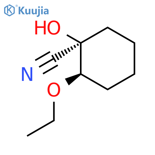 CYCLOHEXANECARBONITRILE, 2-ETHOXY-1-HYDROXY-, (1R,2R)- structure