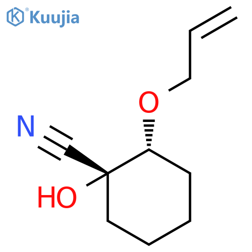 Cyclohexanecarbonitrile, 1-hydroxy-2-(2-propenyloxy)-, (1R,2R)- structure