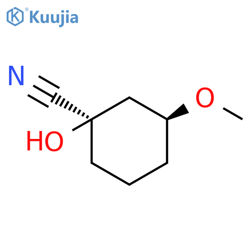 CYCLOHEXANECARBONITRILE, 1-HYDROXY-3-METHOXY-, (1R,3S)- structure