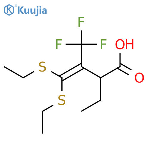 3-Butenoic acid, 2-ethyl-4,4-bis(ethylthio)-3-(trifluoromethyl)- structure