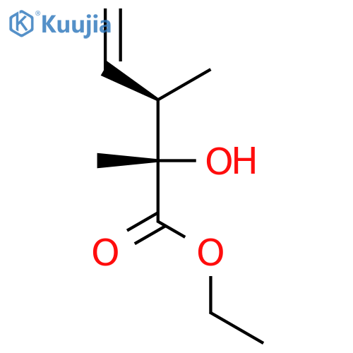 4-Pentenoic acid, 2-hydroxy-2,3-dimethyl-, ethyl ester, (2S,3R)- structure
