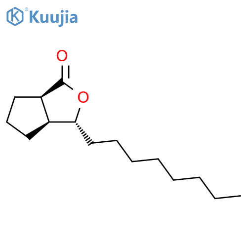 1H-Cyclopenta[c]furan-1-one, hexahydro-3-octyl-, (3R,3aS,6aR)-rel- structure