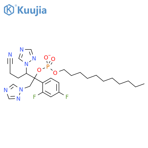PHOSPHORIC ACID, 2-CYANOETHYL1-(2,4-DIFLUOROPHENYL)-2-(1H-1,2,4-TRIAZOL-1-YL)-1-(1H-1,2,4-TRIAZOL-1-YLMETHYL)ETHYL UNDECYL ESTER structure