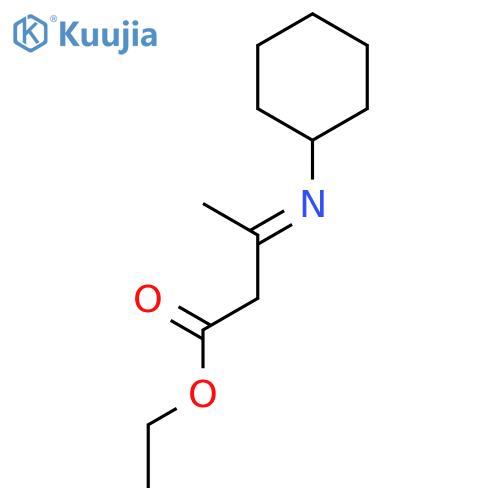 BUTANOIC ACID, 3-(CYCLOHEXYLIMINO)-, ETHYL ESTER structure