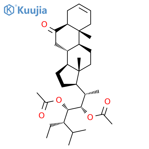 Stigmast-2-en-6-one, 22,23-bis(acetyloxy)-, (5a,22S,23S)- structure