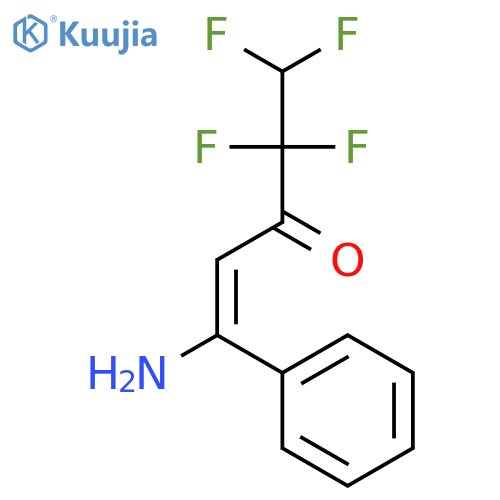 1-Penten-3-one, 1-amino-4,4,5,5-tetrafluoro-1-phenyl- structure