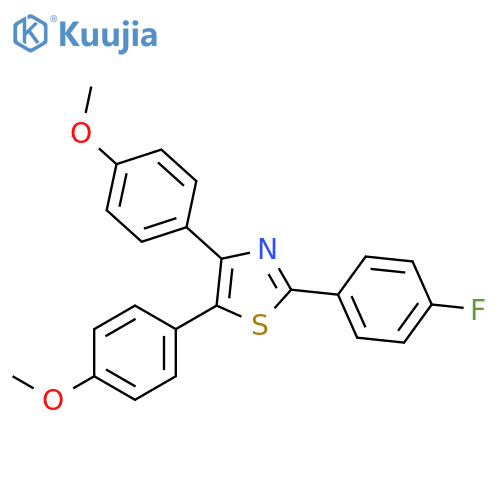 Thiazole,2-(4-fluorophenyl)-4,5-bis(4-methoxyphenyl)- structure