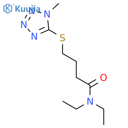 BUTANAMIDE, N,N-DIETHYL-4-[(1-METHYL-1H-TETRAZOL-5-YL)THIO]- structure
