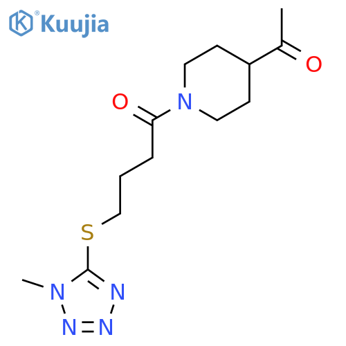 PIPERIDINE, 4-ACETYL-1-[4-[(1-METHYL-1H-TETRAZOL-5-YL)THIO]-1-OXOBUTYL]- structure