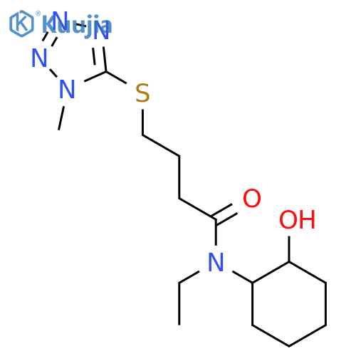N-ethyl-n-(2-hydroxycyclohexyl)-4-(1-methyltetrazol-5-yl)sulfanylbutanamide structure