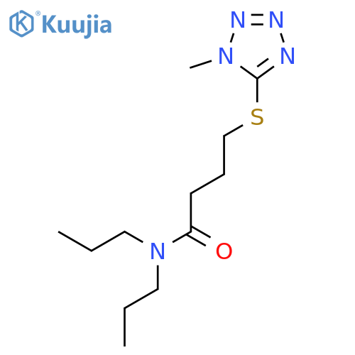 Butanamide, 4-[(1-methyl-1H-tetrazol-5-yl)thio]-N,N-dipropyl- structure