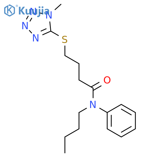 BUTANAMIDE, N-BUTYL-4-[(1-METHYL-1H-TETRAZOL-5-YL)THIO]-N-PHENYL- structure