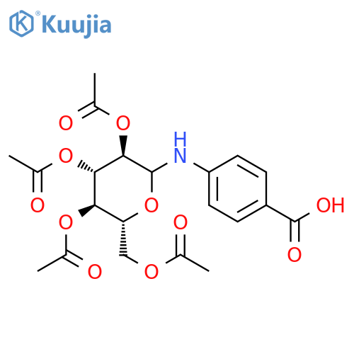 Benzoic acid, 4-[(2,3,4,6-tetra-O-acetyl-D-glucopyranosyl)amino]- structure