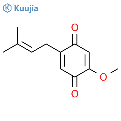 2,5-Cyclohexadiene-1,4-dione,2-methoxy-5-(3-methyl-2-buten-1-yl)- structure