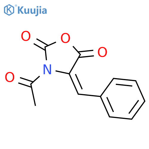 2,5-OXAZOLIDINEDIONE, 3-ACETYL-4-(PHENYLMETHYLENE)-, (Z)- structure