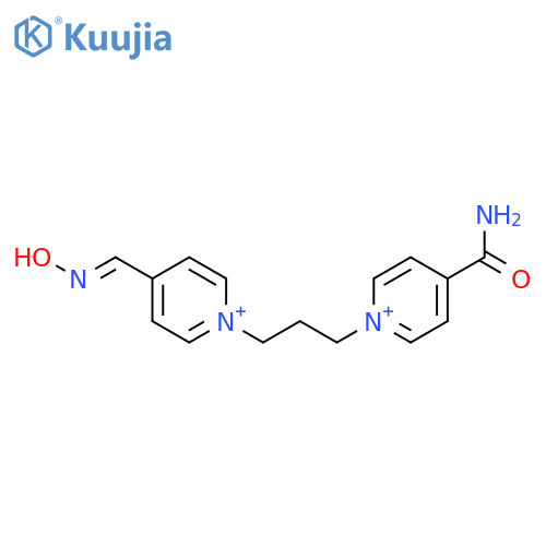 Pyridinium,4-(aminocarbonyl)-1-[3-[4-[(hydroxyimino)methyl]pyridinio]propyl]- structure