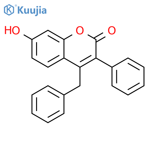2H-1-BENZOPYRAN-2-ONE, 7-HYDROXY-3-PHENYL-4-(PHENYLMETHYL)- structure