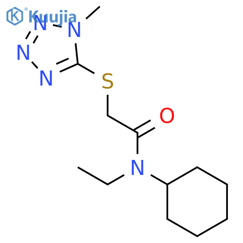 ACETAMIDE, N-CYCLOHEXYL-N-ETHYL-2-[(1-METHYL-1H-TETRAZOL-5-YL)THIO]- structure