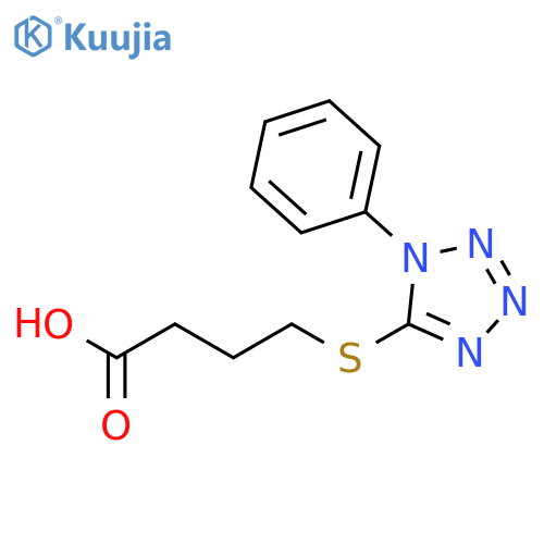 Butanoic acid, 4-[(1-phenyl-1H-tetrazol-5-yl)thio]- structure