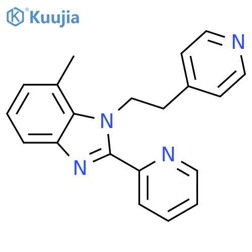 7-Methyl-2-pyridin-2-yl-1-(2-pyridin-4-ylethyl)benzimidazole structure