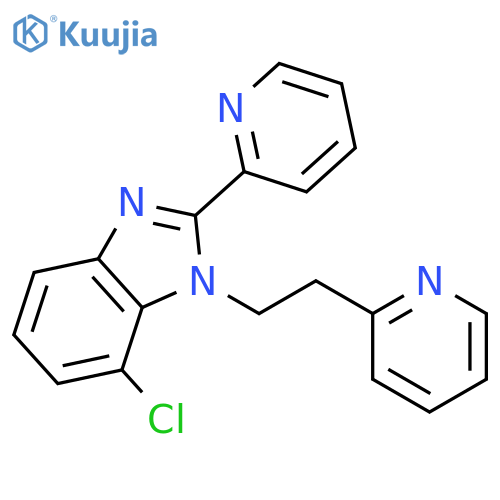 7-chloro-2-(pyridin-2-yl)-1-[2-(pyridin-2-yl)ethyl]-1H-benzimidazole structure