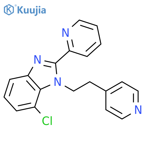 1H-Benzimidazole,7-chloro-2-(2-pyridinyl)-1-[2-(4-pyridinyl)ethyl]- structure