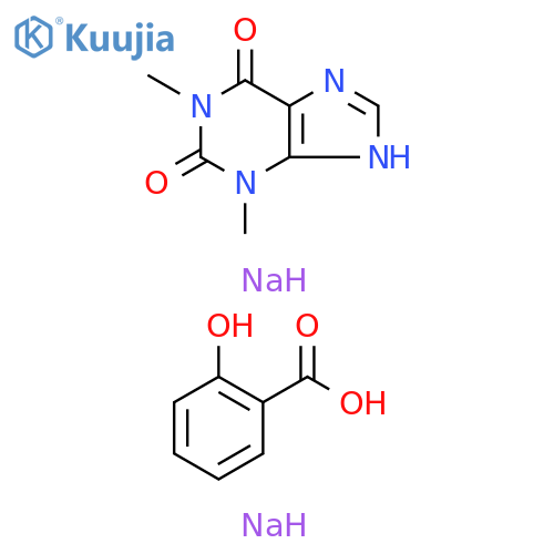 sodium 2-hydroxybenzoate - 1,3-dimethyl-3,4-dihydro-1H-purine-2,6-dione (1:1:1) structure