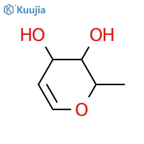 3,4-Dihydro-2-methyl-2H-pyran-3,4-diol; (2S,3S,4R)-form structure