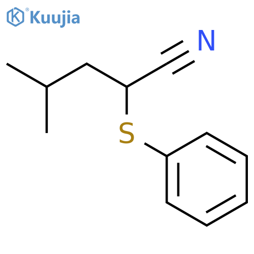 Pentanenitrile, 4-methyl-2-(phenylthio)- structure