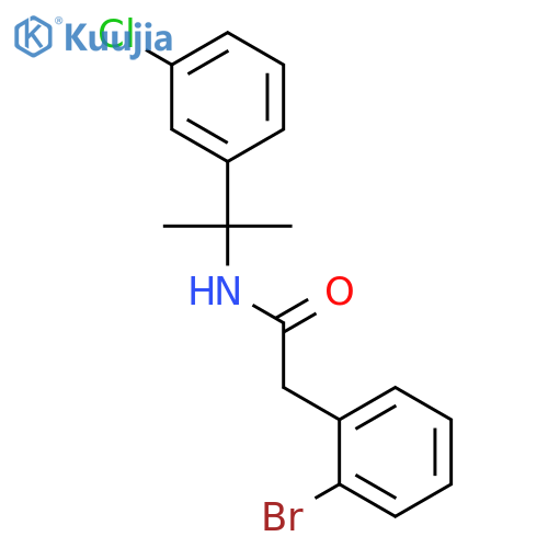 Benzeneacetamide, 2-bromo-N-[1-(3-chlorophenyl)-1-methylethyl]- structure