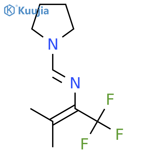 PYRROLIDINE, 1-[[[2-METHYL-1-(TRIFLUOROMETHYL)-1-PROPENYL]IMINO]METHYL]- structure